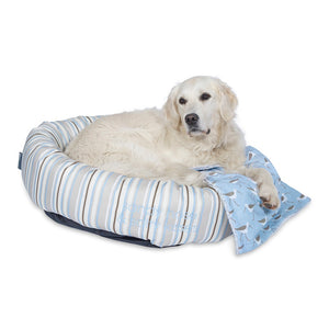 Coastal Stripe Round Dog Bed