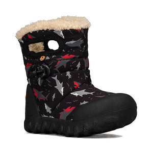 Bogs Footwear B-Mock Sharks Baby Snow Boots Black Multi