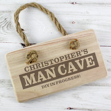 Load image into Gallery viewer, Personalised Man Cave Wooden Sign