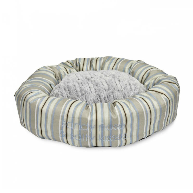 Coastal Stripe Round Dog Bed