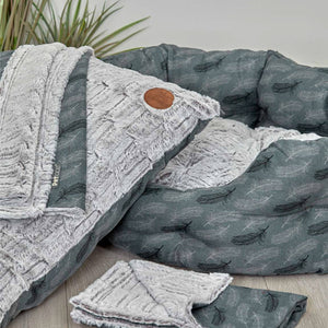 Feather Print Comforter Dog Blanket