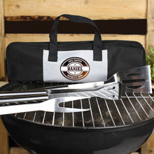 Load image into Gallery viewer, Personalised Stamp Stainless Steel BBQ Kit